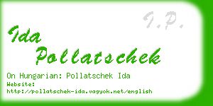 ida pollatschek business card